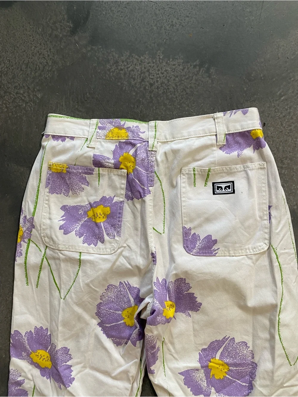 OBEY Printed Flowers Pleated Chino Pant Sz 32x30 Unisex  (Ago A-2)